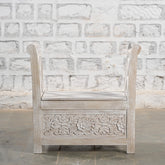 Indian Solid Wood Seating Bench With Storage
